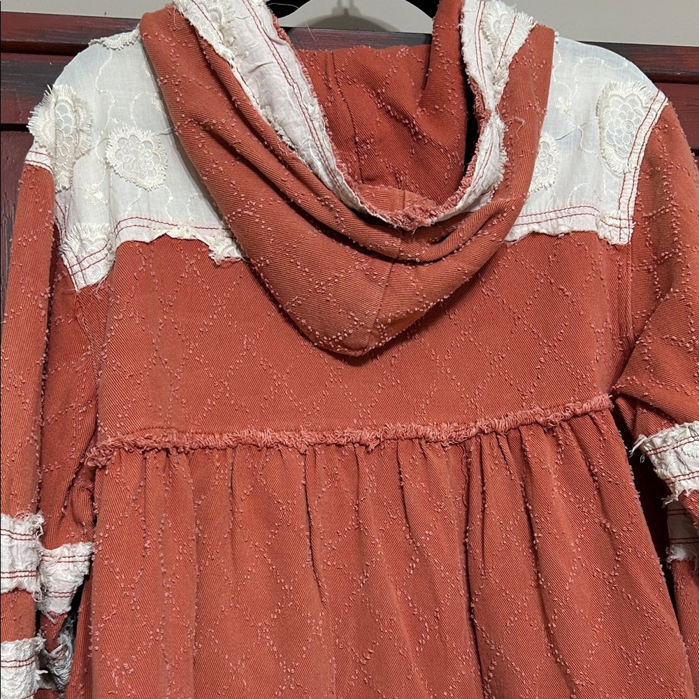 POL Rust & Cream Patchwork Hooded Jacket - image 11